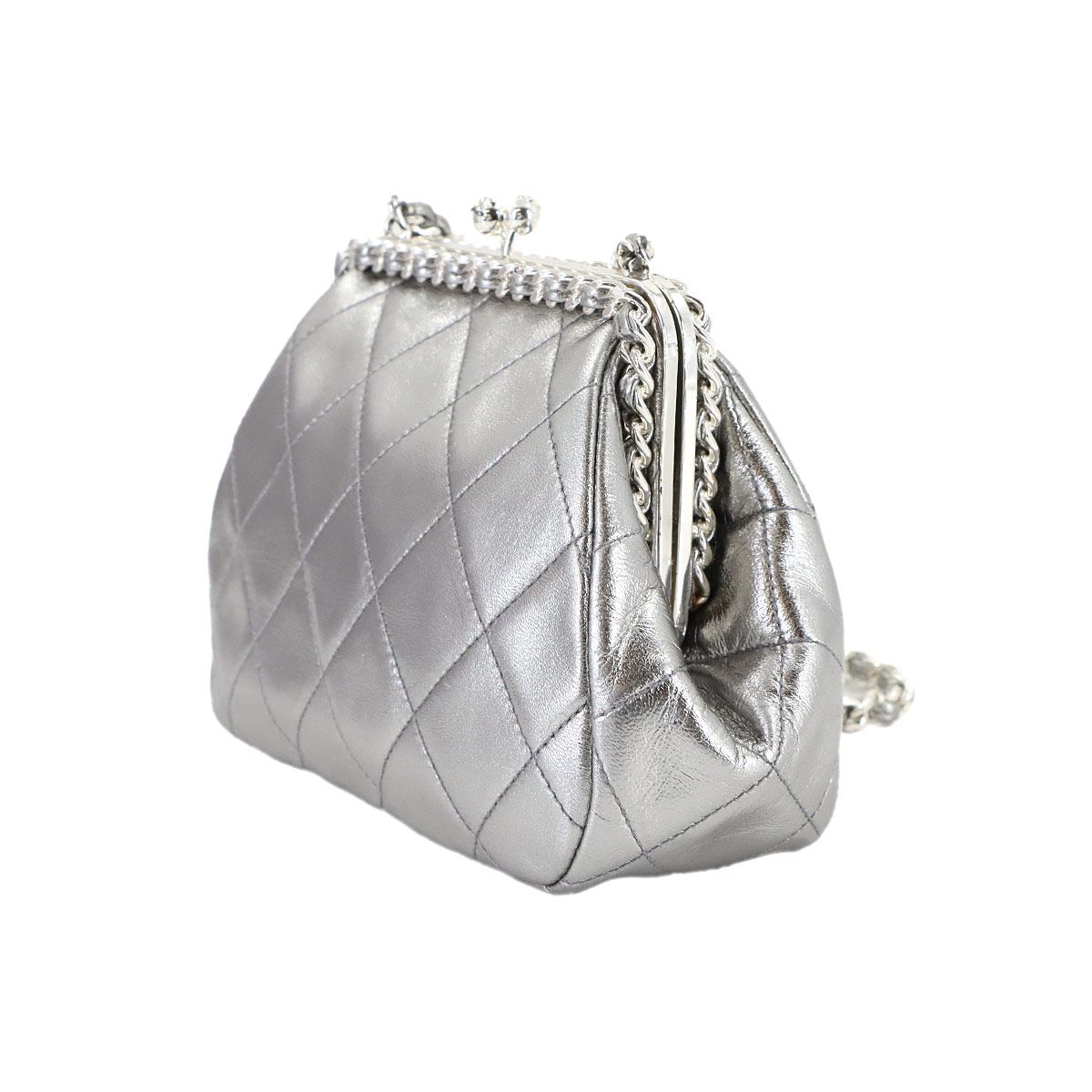 新品同様 シャネル CHANEL マトラッセ がま口 チェーン ショルダー 