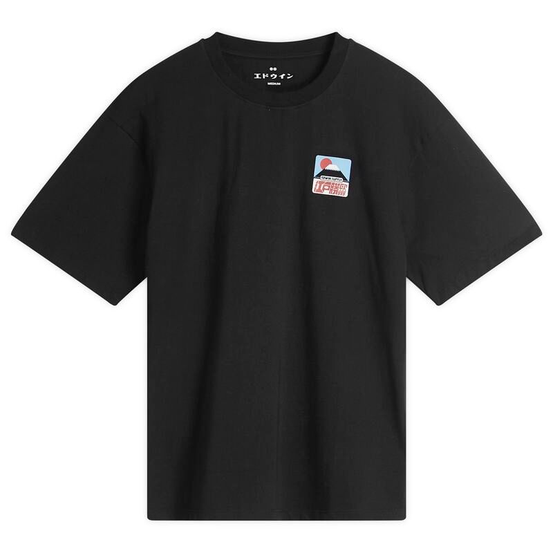 エドウィン メンズ トップス Tシャツ Edwin Sunset On Fuji San TShirt Black ブラック