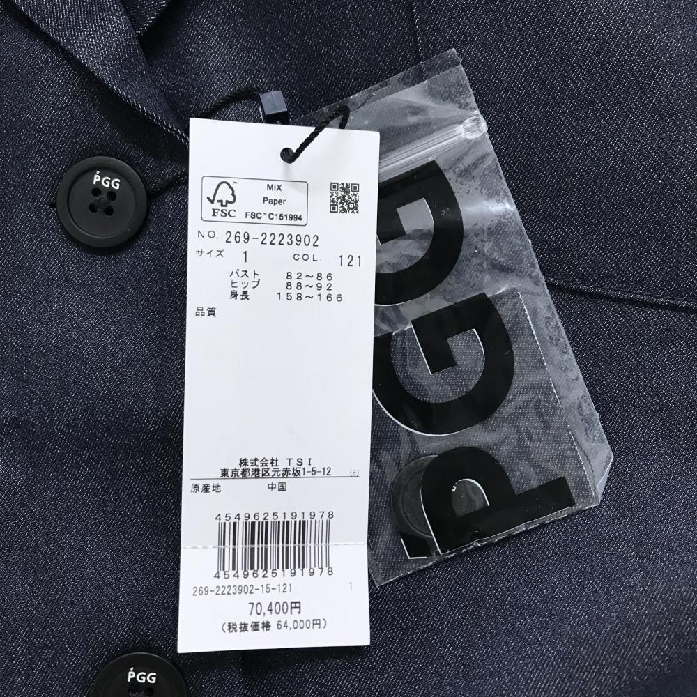 新品】PGGパーリーゲイツ×Lee テーラードジャケット ネイビー 袖ロゴ