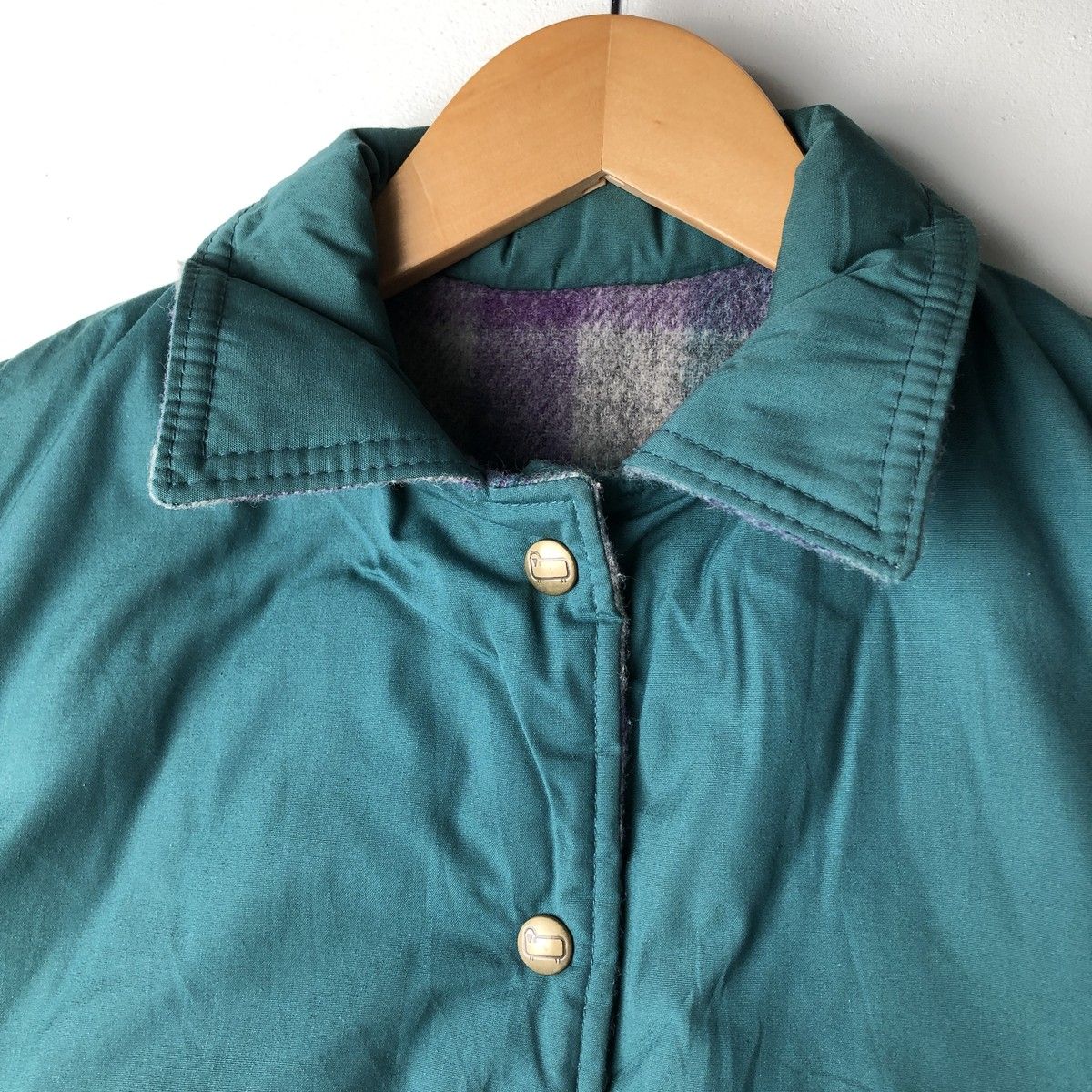 古着 70年代 ウールリッチ WOOLRICH チェック柄 中綿ベスト USA製 
