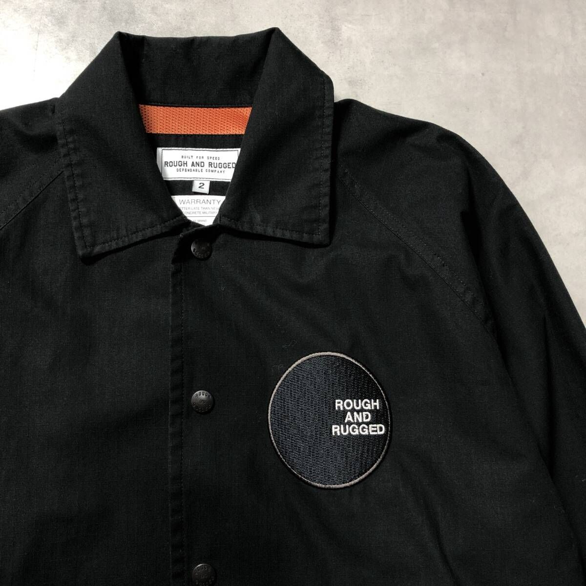 GQ4779◇ROUGH AND RUGGED : ARMY RIP-STOP COACH JACKET◇2◇黒 定価