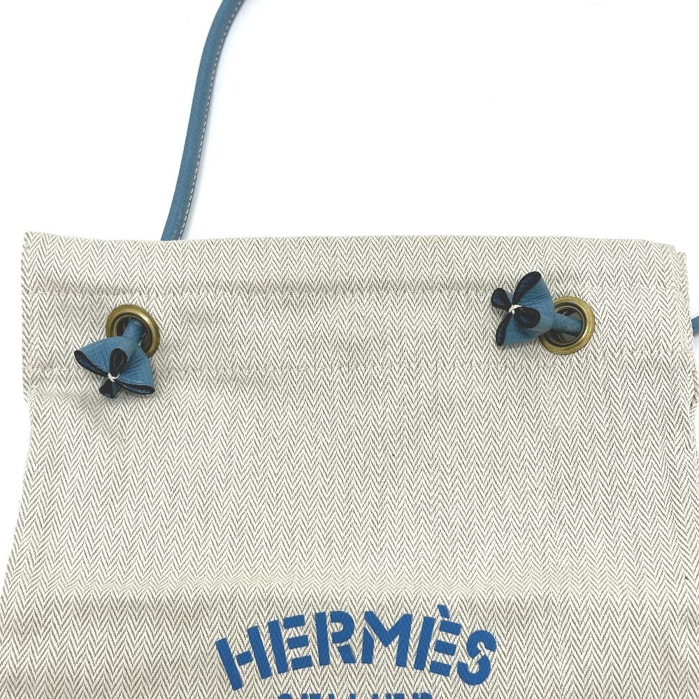 HERMES エルメス ショルダーバッグ ロゴ アリーヌPM キャンバス