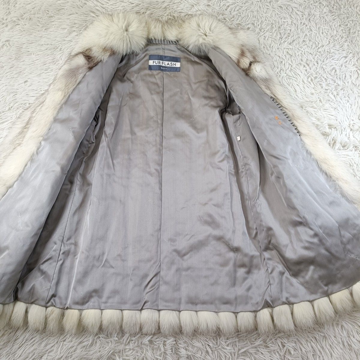 ブルーフォックス ファーコート FUR FLASH リアルファー 貂 本毛皮