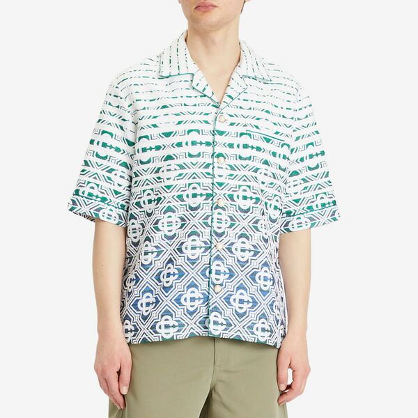 カサブランカ メンズ トップス シャツ Casablanca Towelling Vacation Shirt Monogram Gradient