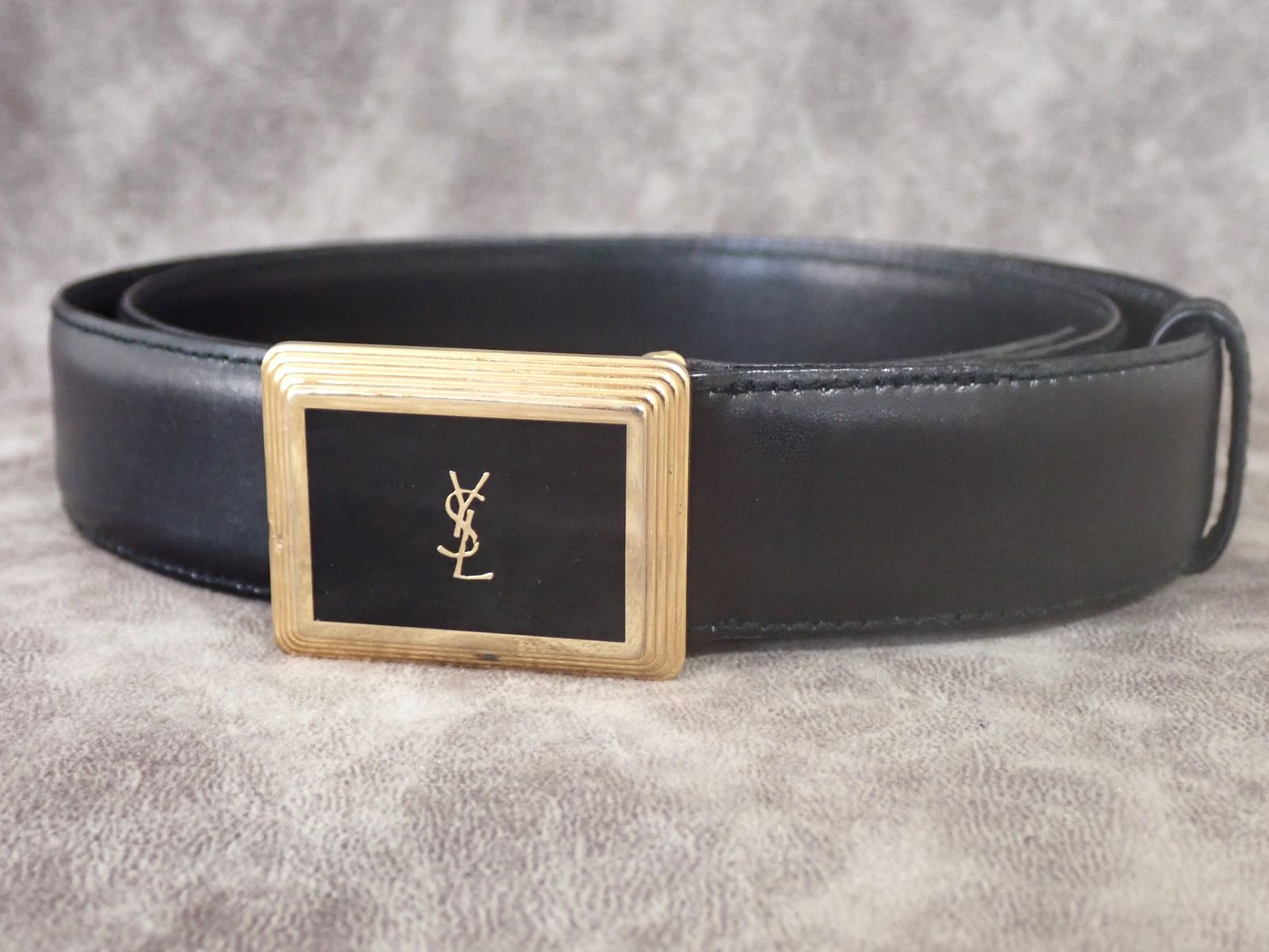 Yves Saint Laurent イヴサンローラン ベルト ブラック レザー バックルゴールドカラー メンズ Happy Birthday イヴ・サンローラン！ ファッション界にもたらした7