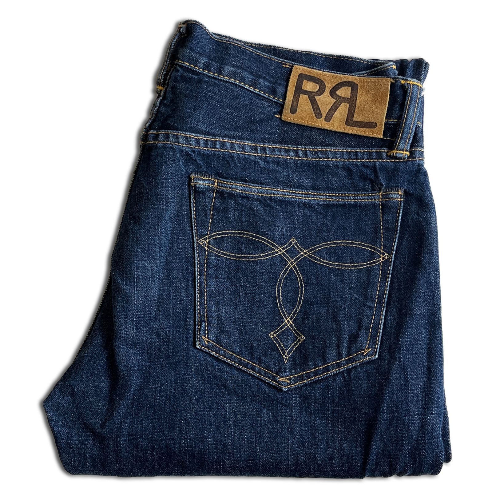 RRL スリムブーツカット デニムパンツ 32×30 セルビッジ USA製 ダブル 