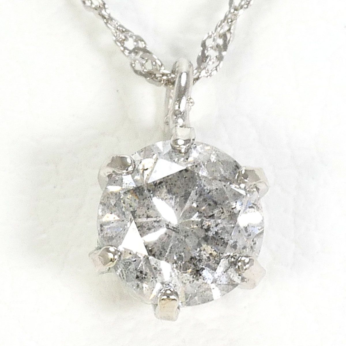 PT999/プラチナ PT850/プラチナ ネックレス ダイヤモンド 0.4ct 総重量 