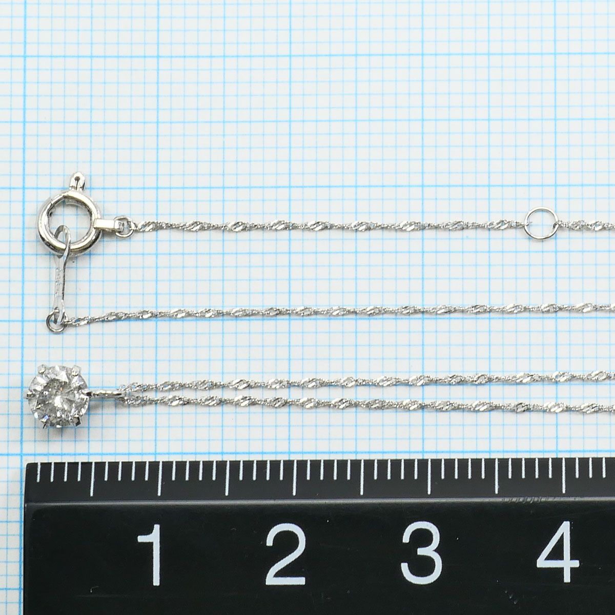 PT999/プラチナ PT850/プラチナ ネックレス ダイヤモンド 0.4ct 総重量 