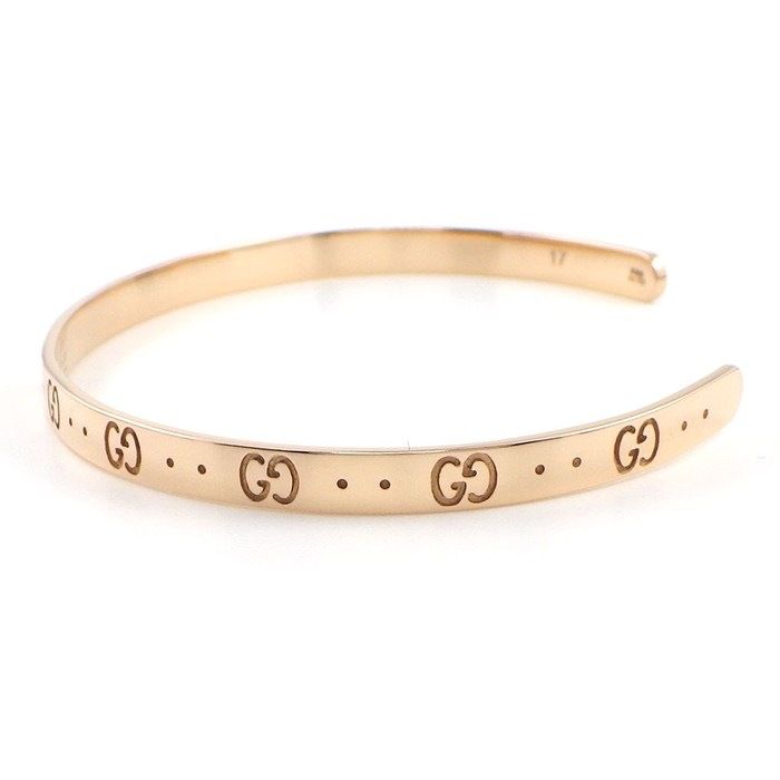 グッチ GUCCI バングル アイコン GG ロゴ K18PG / #17 【中古】 - メルカリ