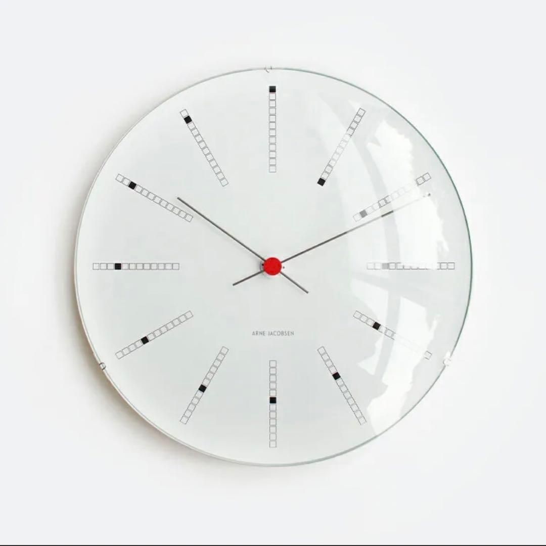 新品】アルネヤコブセン バンカーズ ウォールクロック ホワイト 290mm