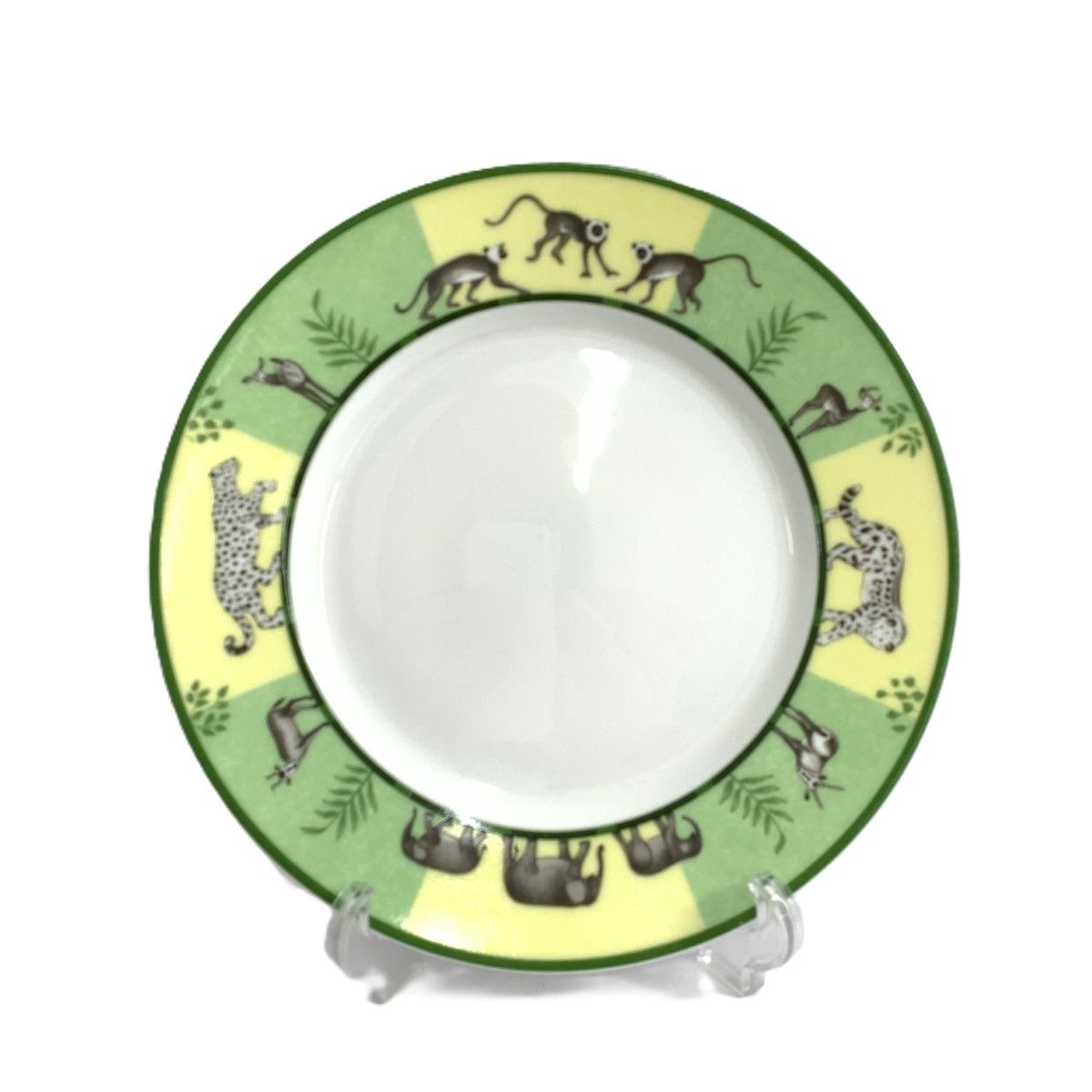 HERMES エルメス プレート/アフリカ 22.5㎝ ホワイト/グリーン