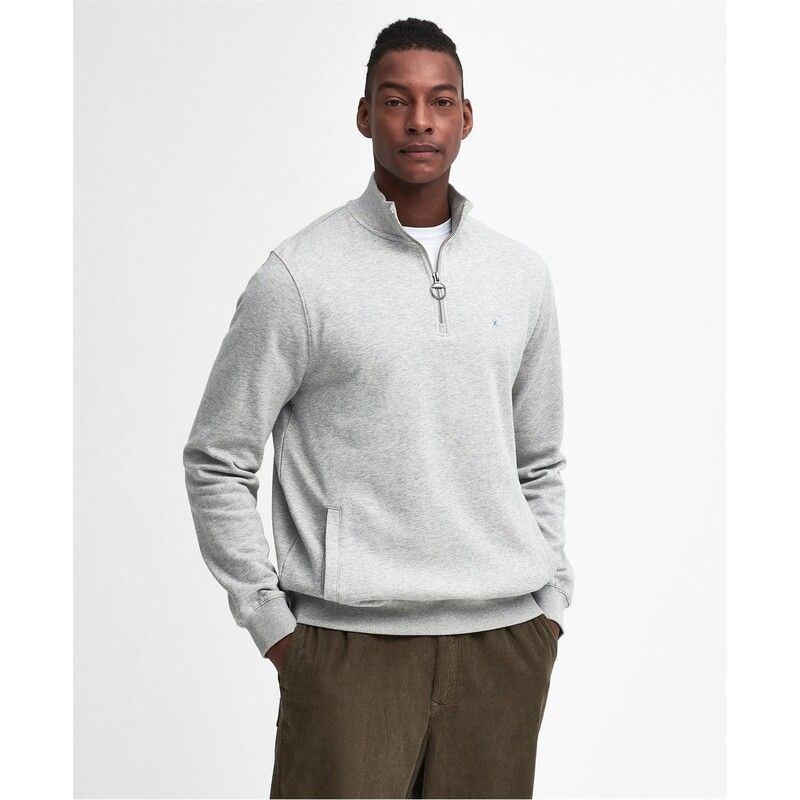 バブアー メンズ アウター パーカー・スウェット スウェット シャツ Barbour Beckhill HalfZip Sweatshirt Grey Marl GY52 グレー