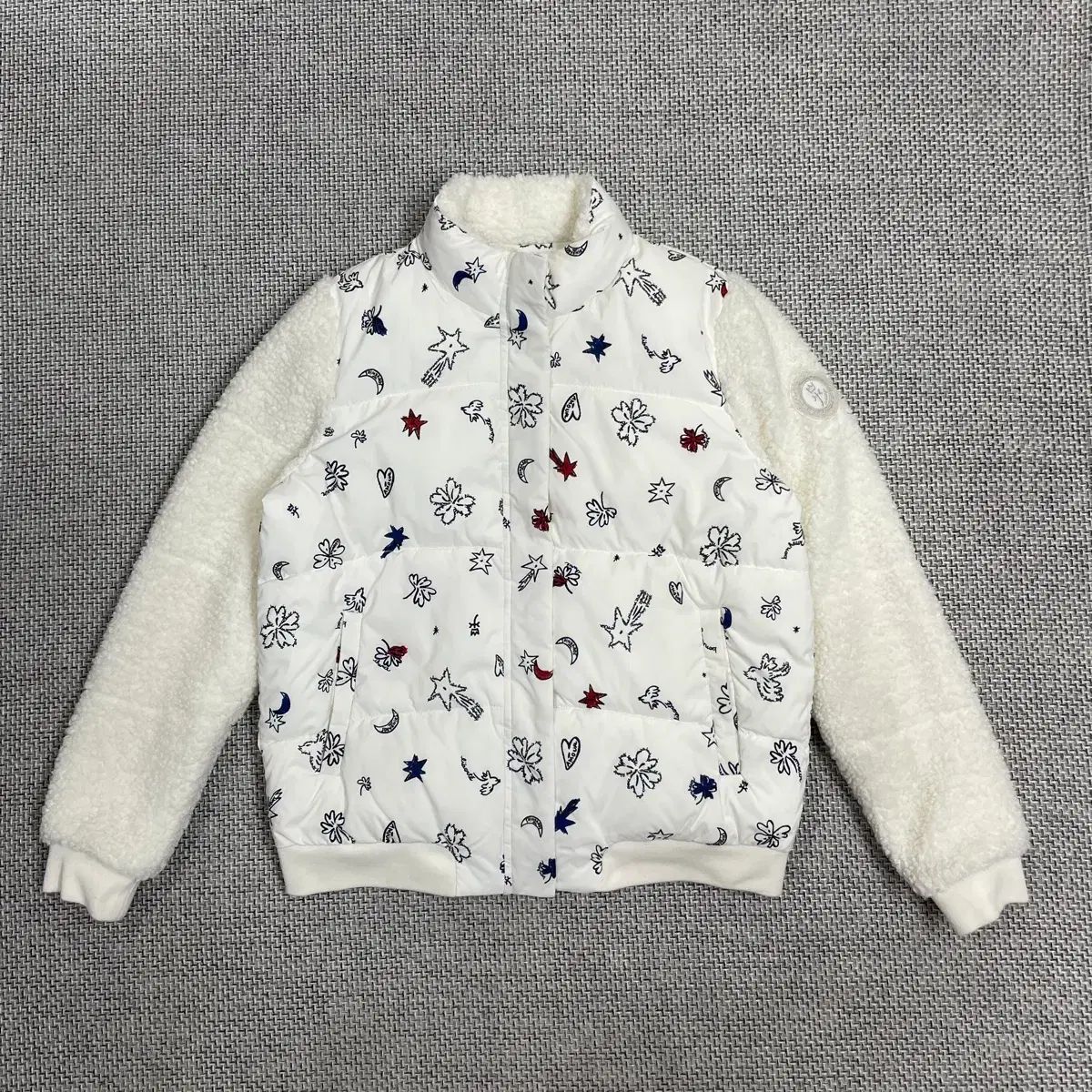 CASTELBAJAC パターン ミックス ダウン フリース ジャケット M(95 