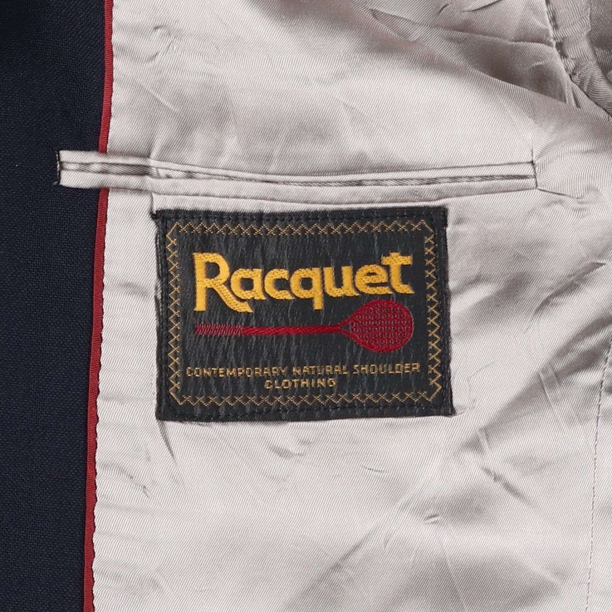 古着 Racquet 紺ブレザー テーラードジャケット USA製 メンズL相当