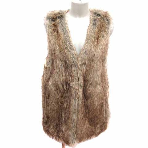 プラージュ Plage ベスト フェイクファー 総裏地 ベージュ /YK - メルカリ