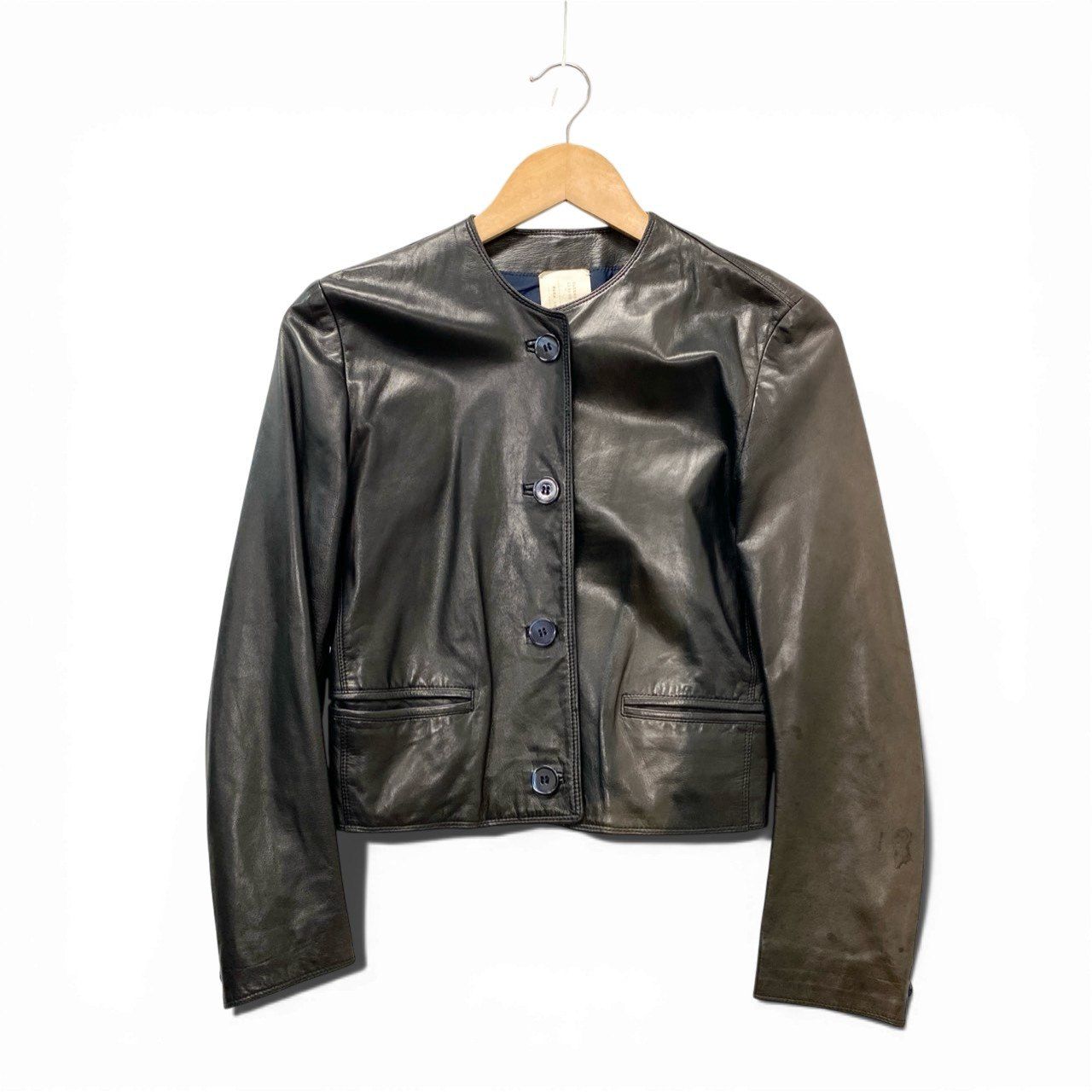 19b13 RUFFO ルッフォ レザージャケット ノーカラージャケット 