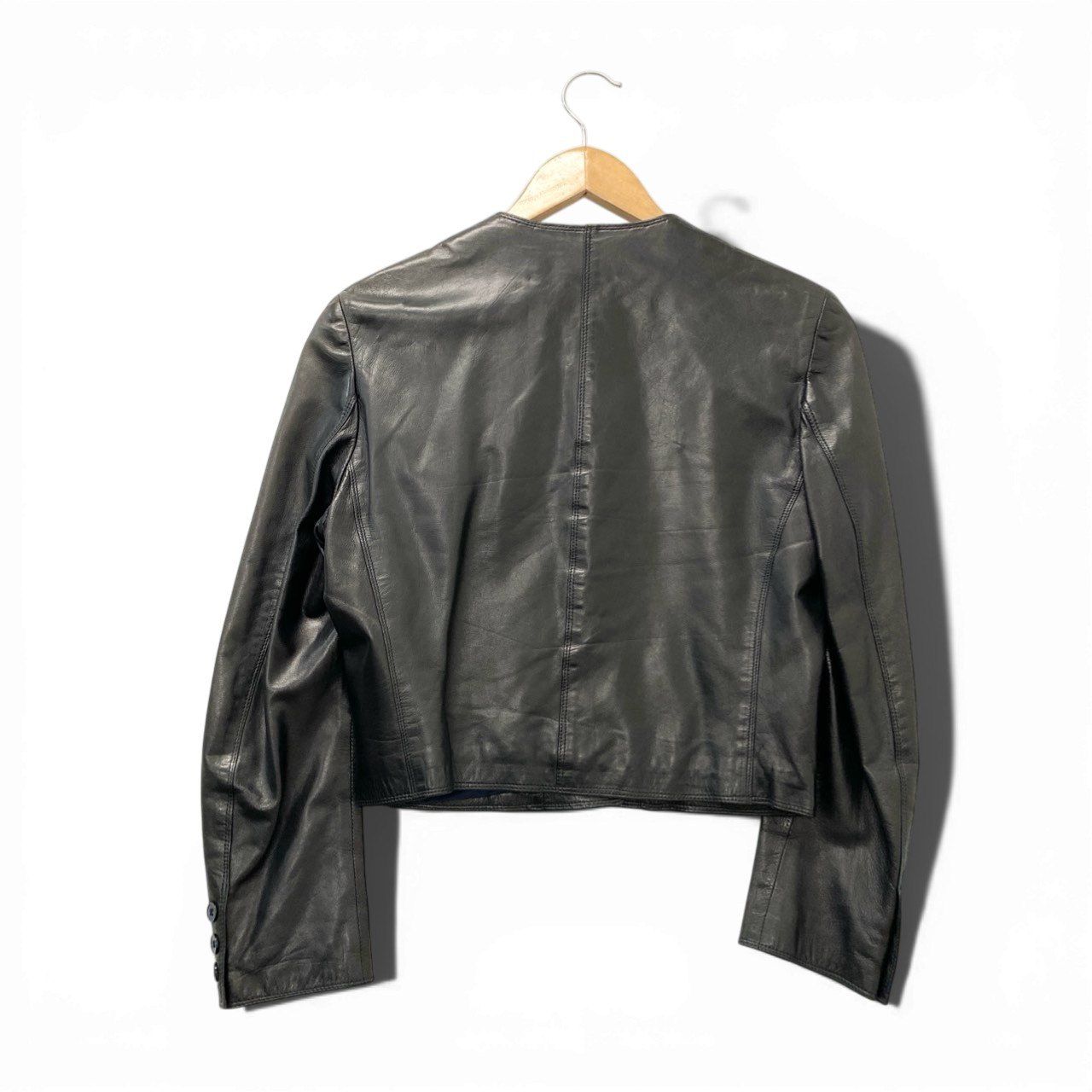 19b13 RUFFO ルッフォ レザージャケット ノーカラージャケット 