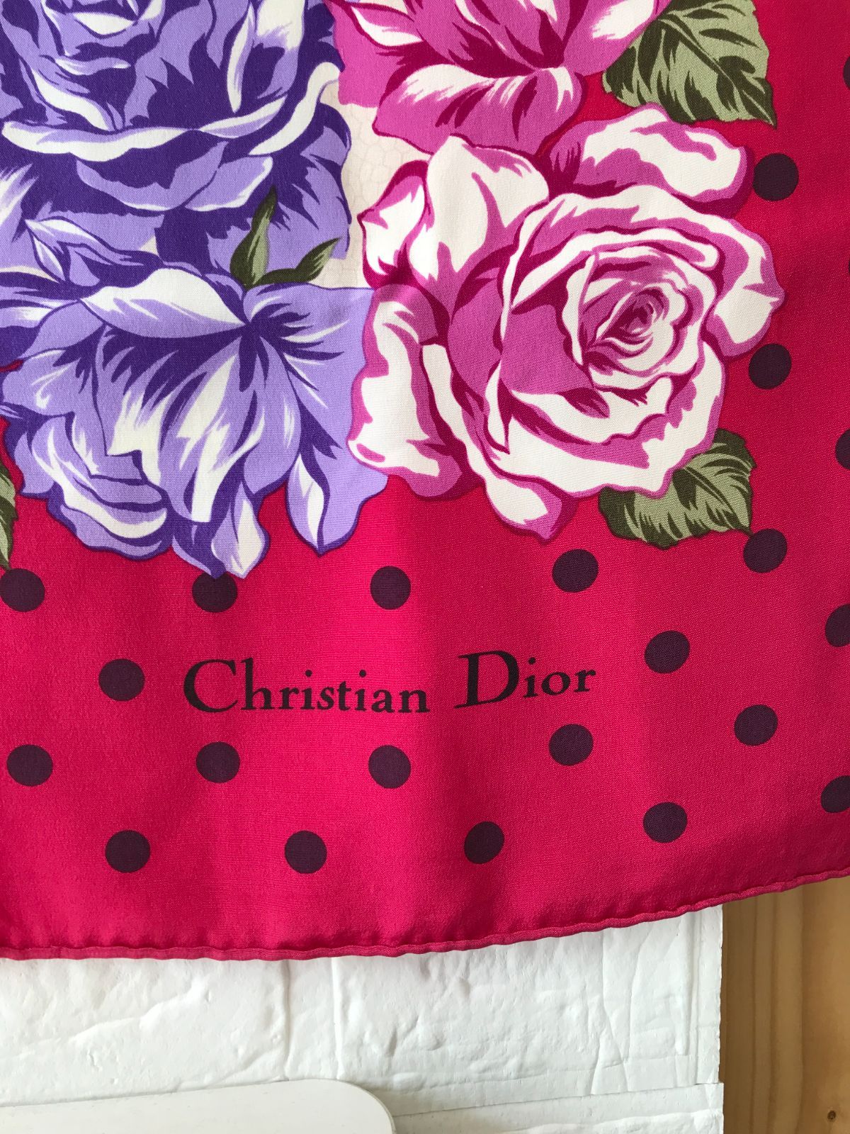 Christian Dior ディオール スカーフ 大判 フラワー 5391 - メルカリ