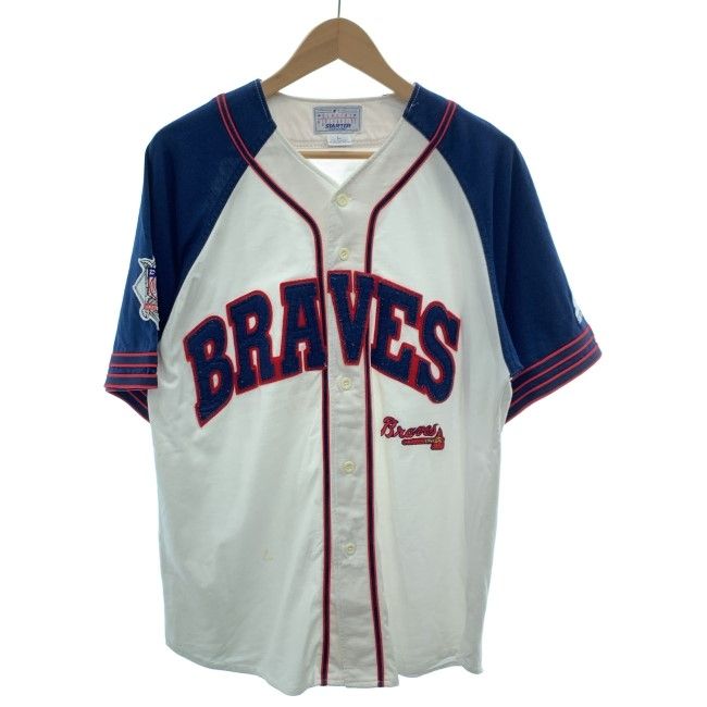 STARTER　ベースボールシャツ　半袖　トップス　アトランタブレーブス　MLB　ワッペン　古着　/1953