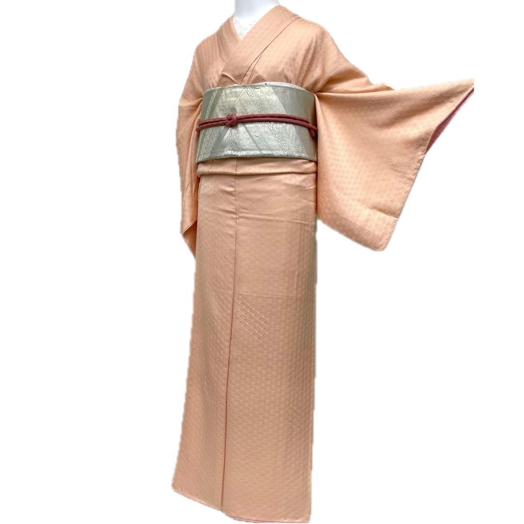 着物と帯 時流】I26110◇正絹 色無地四点セット◇リバーシブル帯 一つ 