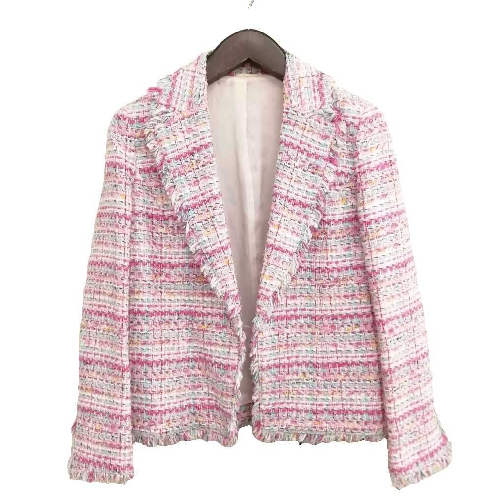 アナイ ANAYI ツイード ノーカラー ジャケット ノーボタン 着流し 美品