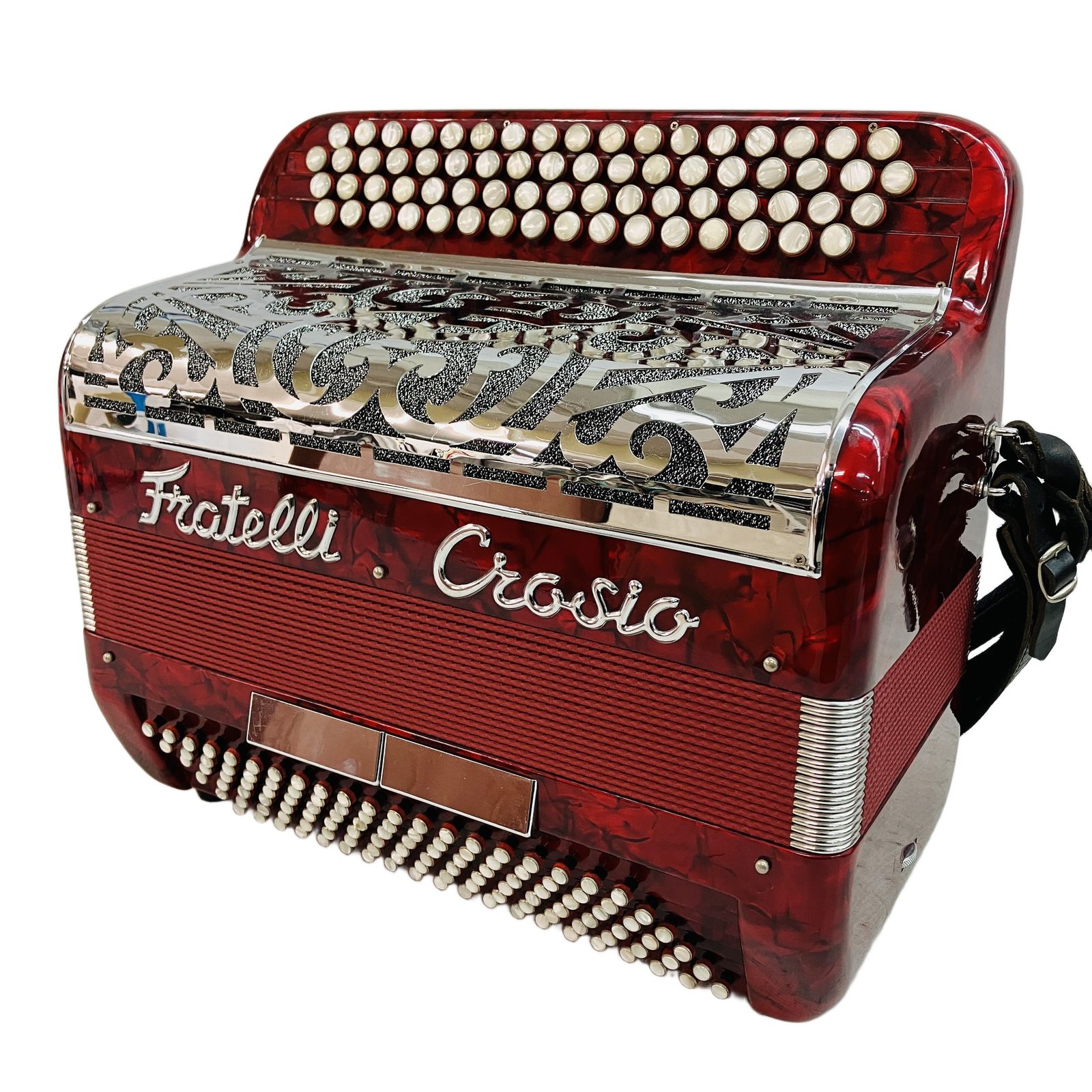 Fratelli Crosio クロッシオ ボタンアコーディオン ケース付き 鍵盤