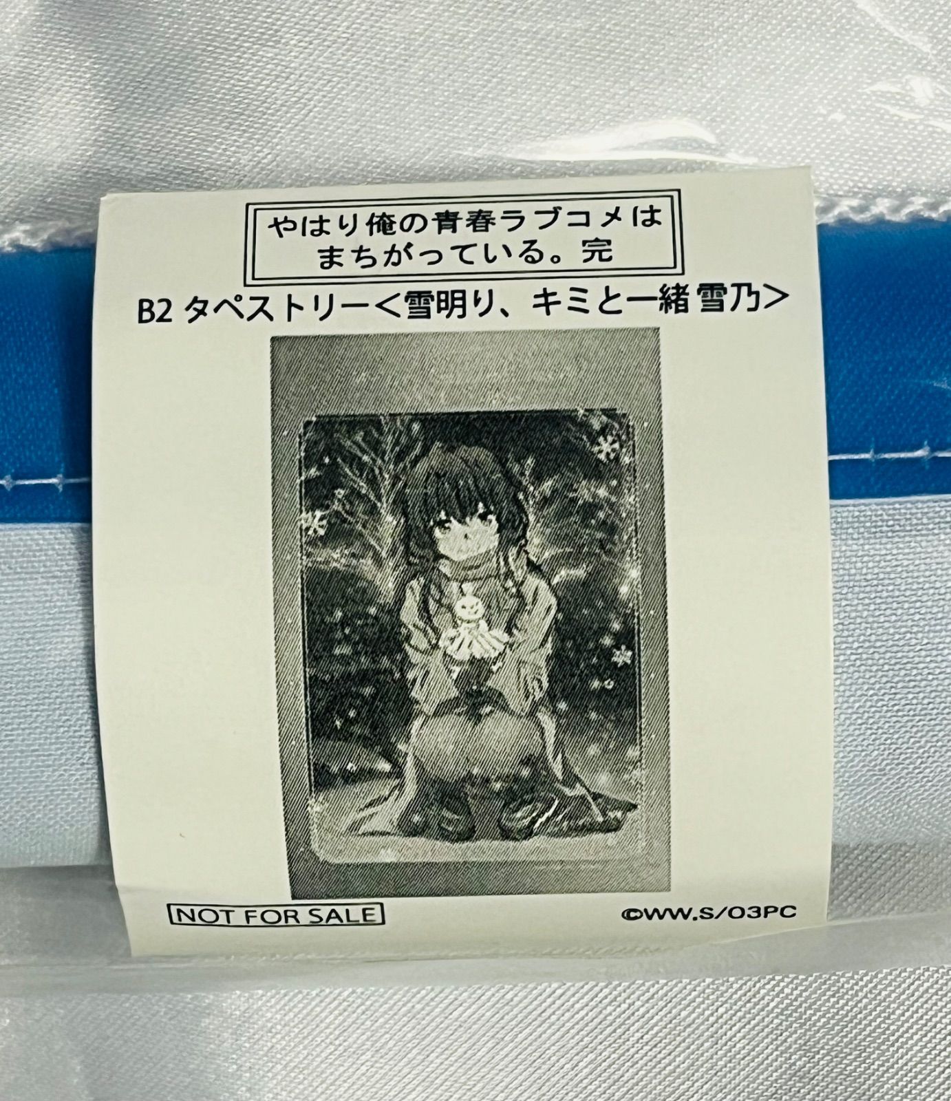 雪ノ下雪乃 B2タペストリー 雪明かり、キミと一緒 きゃらっとくじ 
