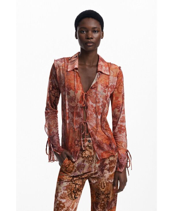 デジグアル レディース トップス シャツ シフォン Tシャツ Desigual 