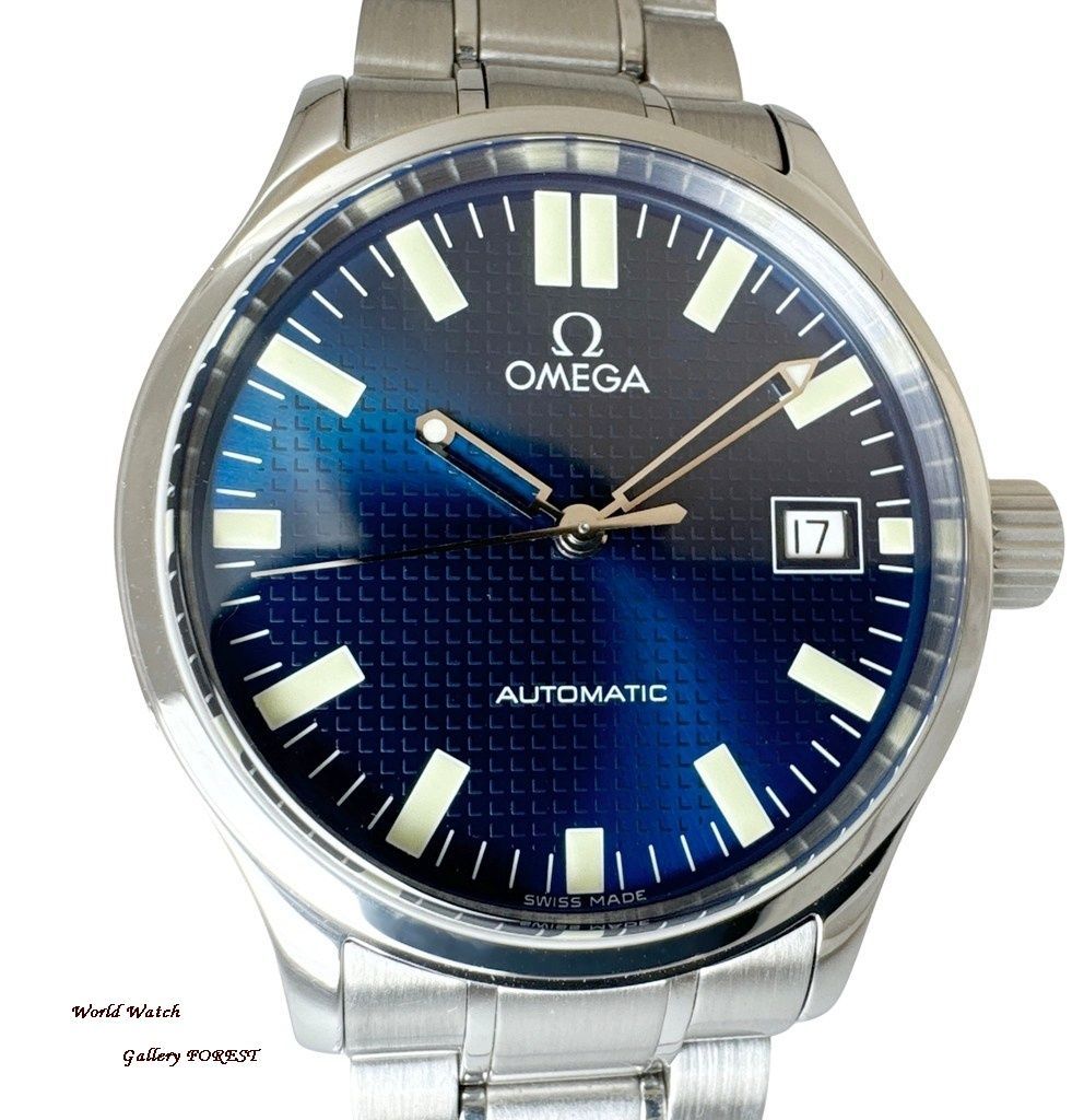 OMEGA オメガ クラシック デイト 5203.81 メンズ腕時計 自動巻き ブルー文字盤 外装仕上げ Aランク