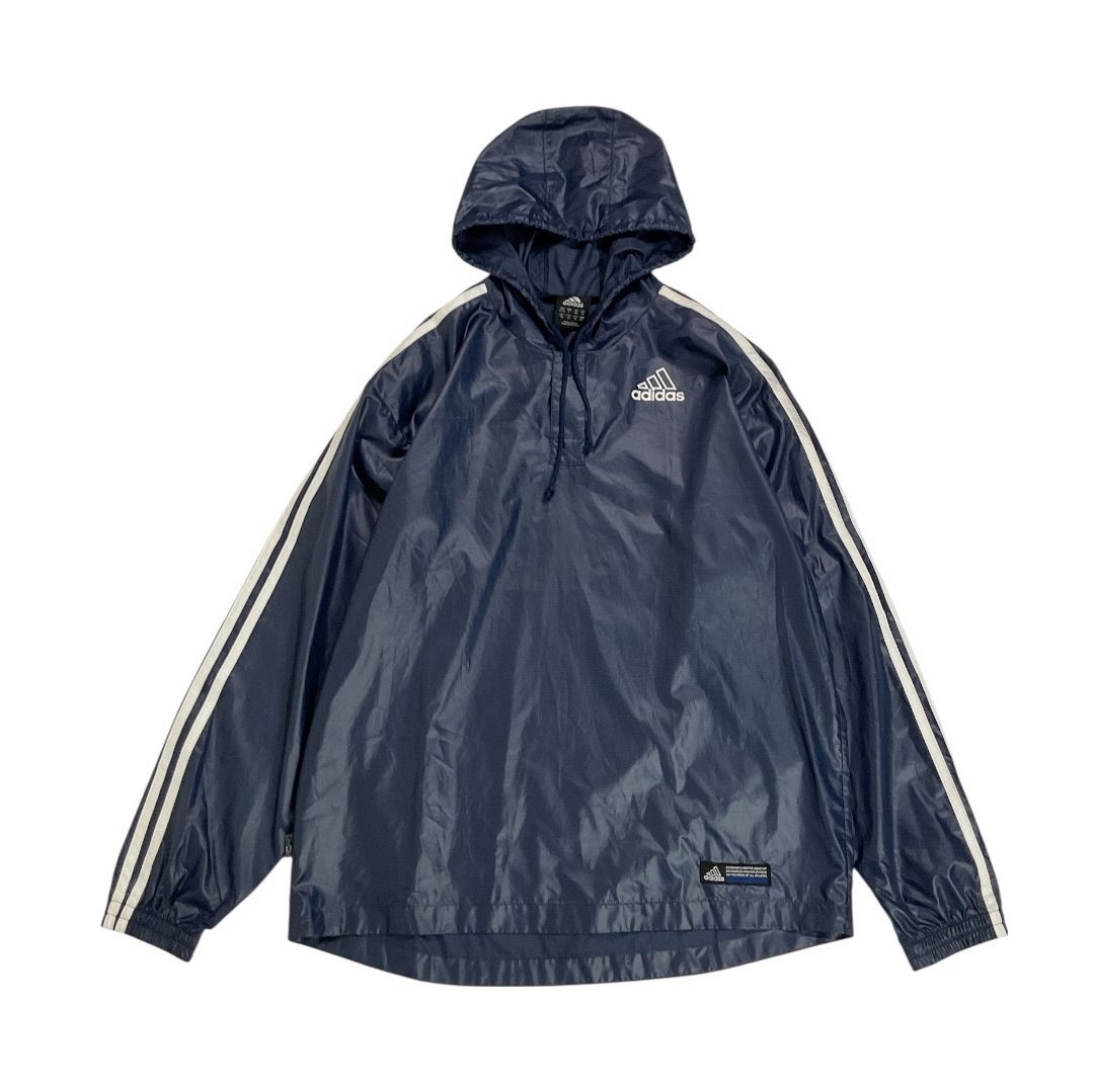メンズ 00s Y2K adidas アディダス ナイロンジャケット ネイビー