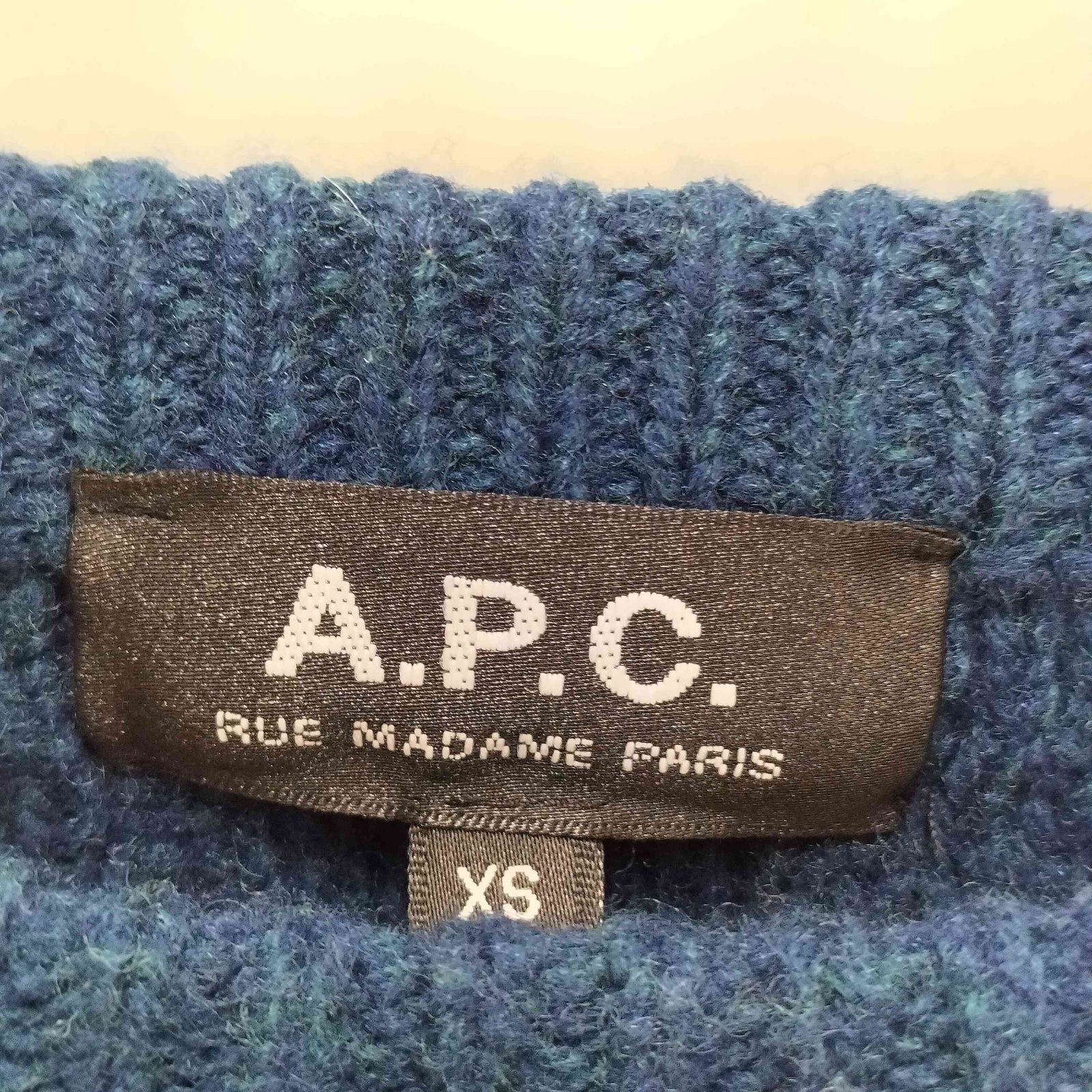 アーペーセー A.P.C. ケーブル編みクルーネックニットセーター メンズ 