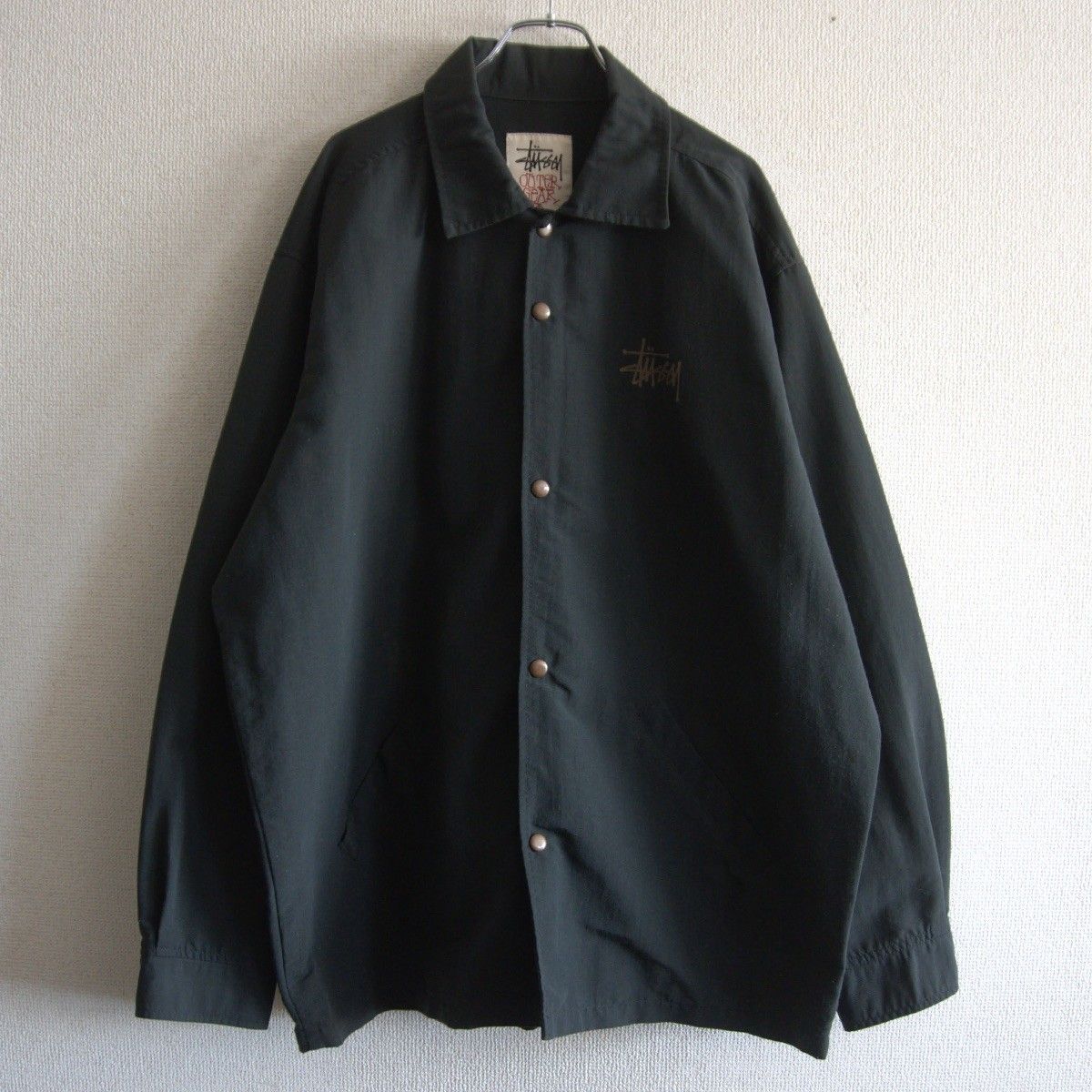 90s/USA製】OLD STUSSY【ナイロン コーチ ジャケット】 L オールド