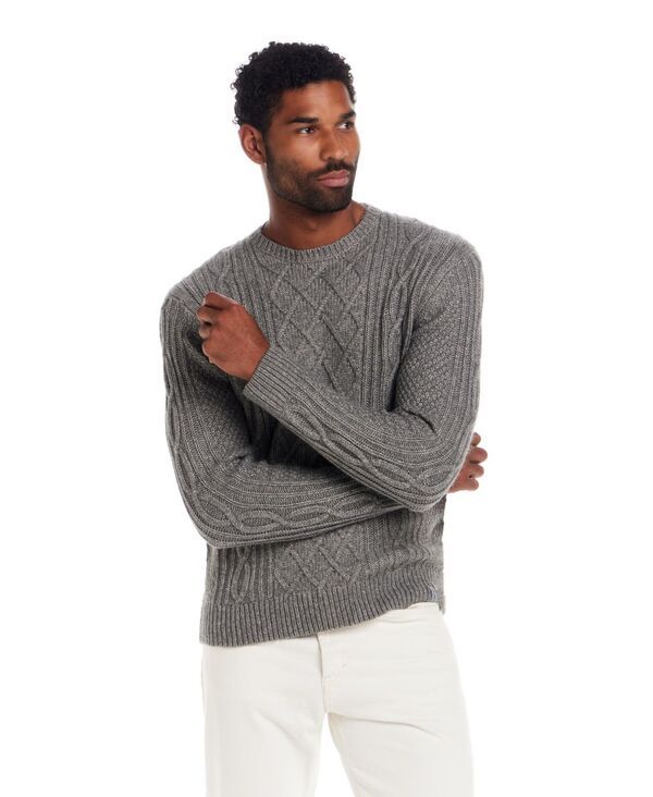 ウェザープルーフ メンズ アウター ニット・セーター クルーネック セーター ニット Weatherproof Vintage Mens Alpaca Blend Mixy Cable Knit Crew Neck Sweater Charcoal チャコール