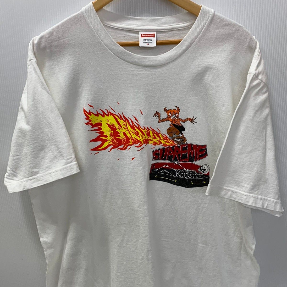 シュプリーム SUPREME 24AW Thrasher Back Tail Tee Tシャツ ホワイト