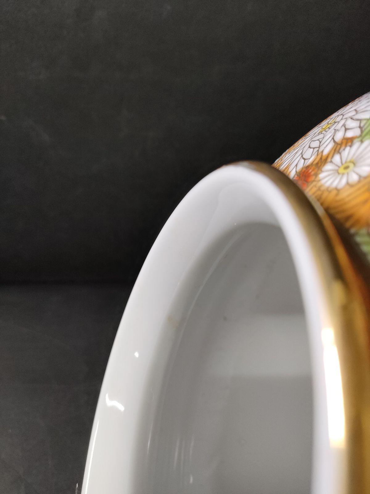 F10-10/九谷焼/九谷星昭 造/色絵金彩花詰画花瓶/約H25cm☓Φ25cm/骨董