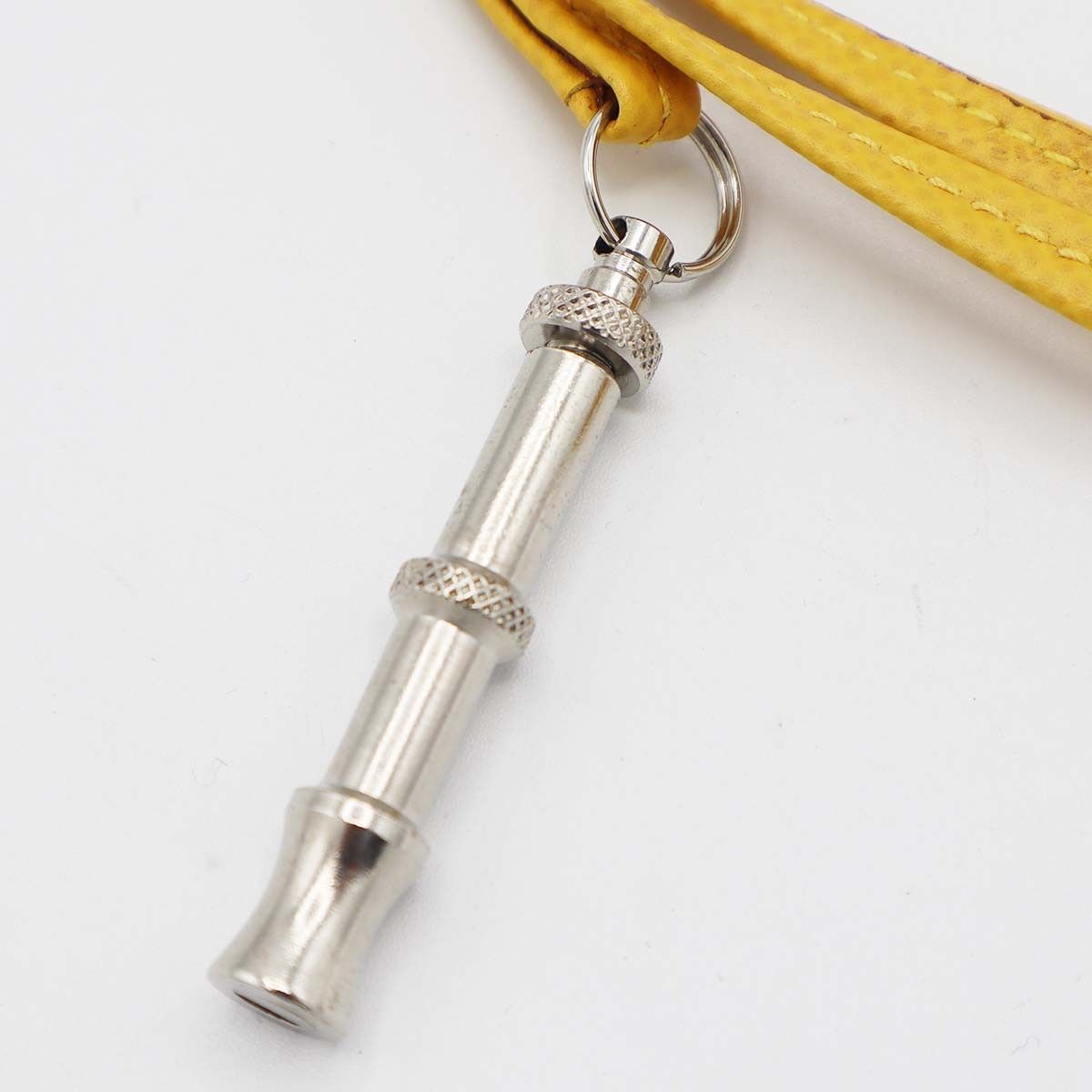 HERMES エルメス ホイッスル ネックレス レザー ストラップ イエロー 