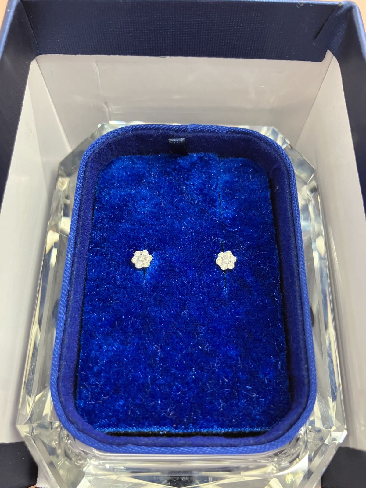 極美品】ヴァンドーム青山 ダイヤモンド フラワー ピアス Pt900/950