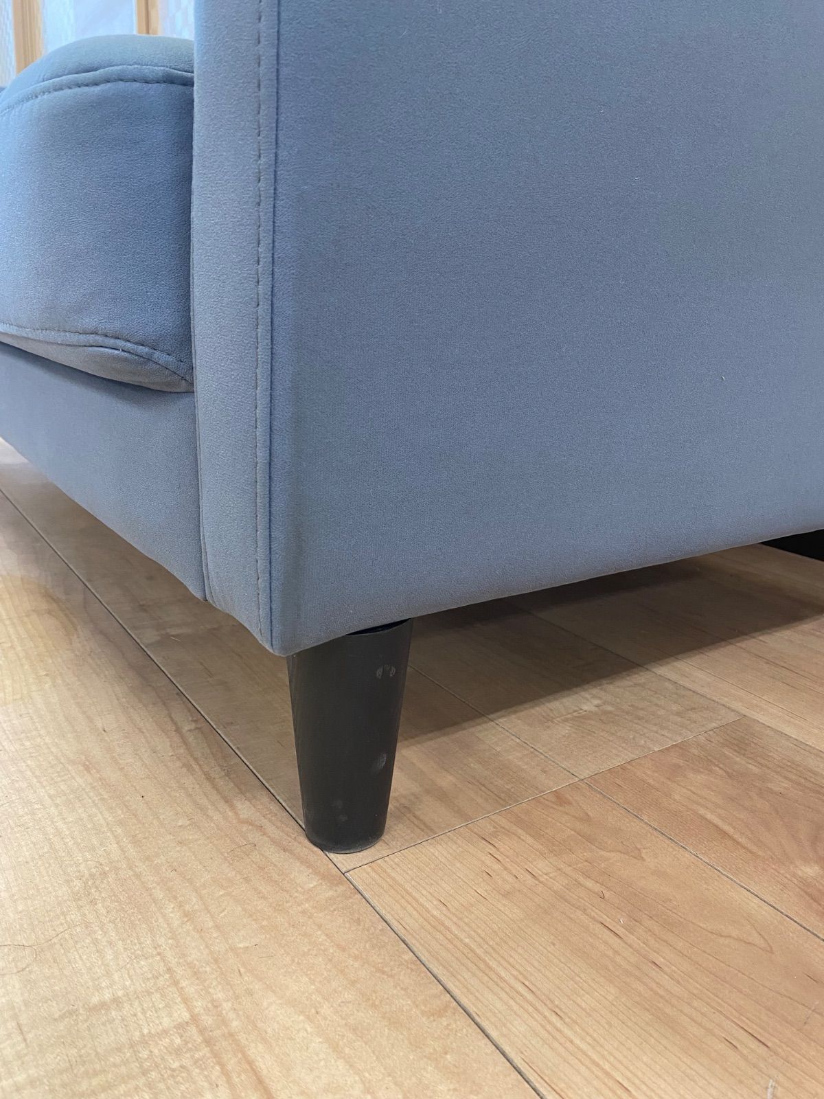 ◆中古◆格安◆美品◆布張り◆２人掛けソファ◆くすみブルー◆コンパクトサイズ◆一人暮らし◆ ≪タナカK様お引取り≫◇中古◇格安◇美品◇布張り◇二人掛けソファ