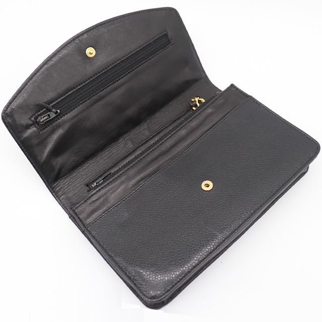 シャネル CHANEL チェーンウォレット キャビア ブラック ゴールド金具 ショルダーバッグ レディース 斜め掛け シャネル チェーンウォレット ブランド ショルダー 斜めがけバック 斜め掛けショルダーバッグ ブランドチェーンバッグ 8371 CHANEL（シャネル） チェーンウォレット キャビア 黒 ゴールド金具