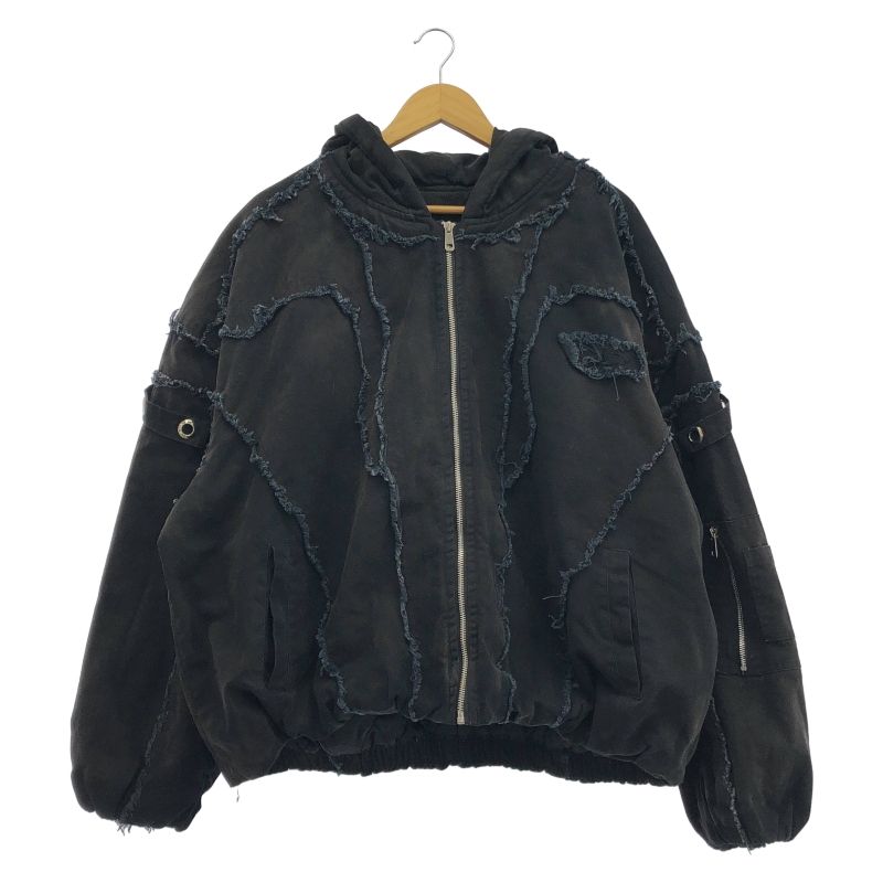 中古】UNDERGROUND デニムパーカージャケット L ブラック アンダー 