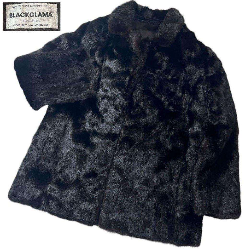 美品✨ ブラックグラマ 本毛皮 デミバフミンク 貂 リアルファーコート アウター 最高級品】BLACKGLAMA グラマミンク ファーコート リアルファー 本毛皮