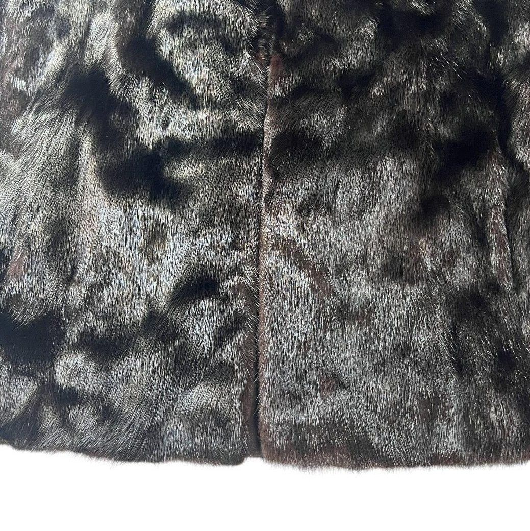 美品✨ ブラックグラマ 本毛皮 デミバフミンク 貂 リアルファーコート アウター 最高級品】BLACKGLAMA グラマミンク ファーコート リアルファー 本毛皮