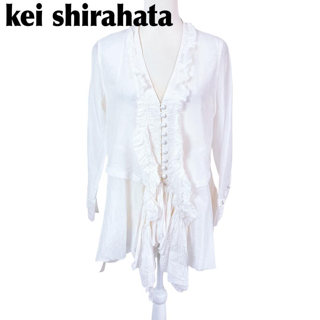 美品】kei shirahata 長袖ブラウスチュニック シルク混 F - メルカリ