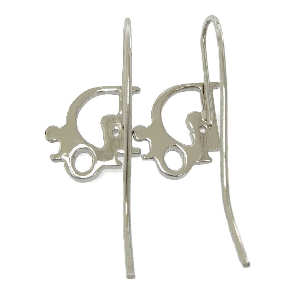 中古】Christian Dior クリスチャンディオール メタル Diorロゴ ピアス