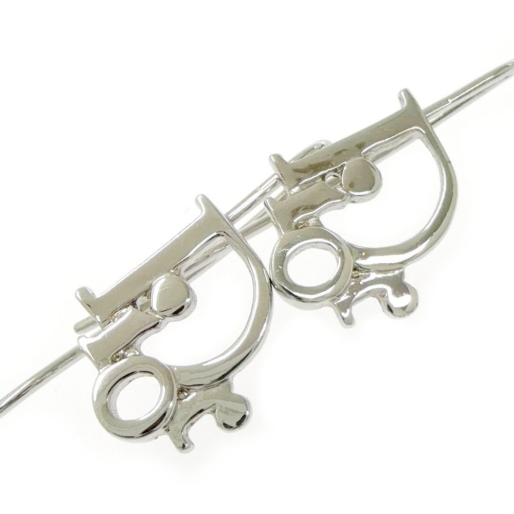 中古】Christian Dior クリスチャンディオール メタル Diorロゴ ピアス