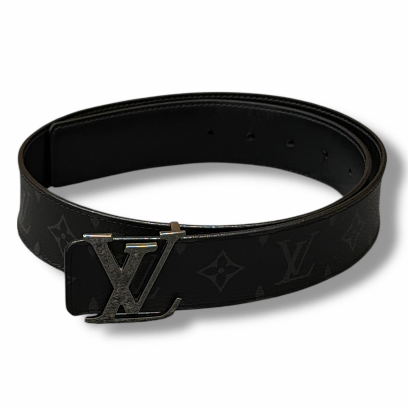 LOUIS VUITTON ブラックモノグラムベルト Louis Vuitton モノグラム ベルト ブラック LOUIS VUITTON（ルイ