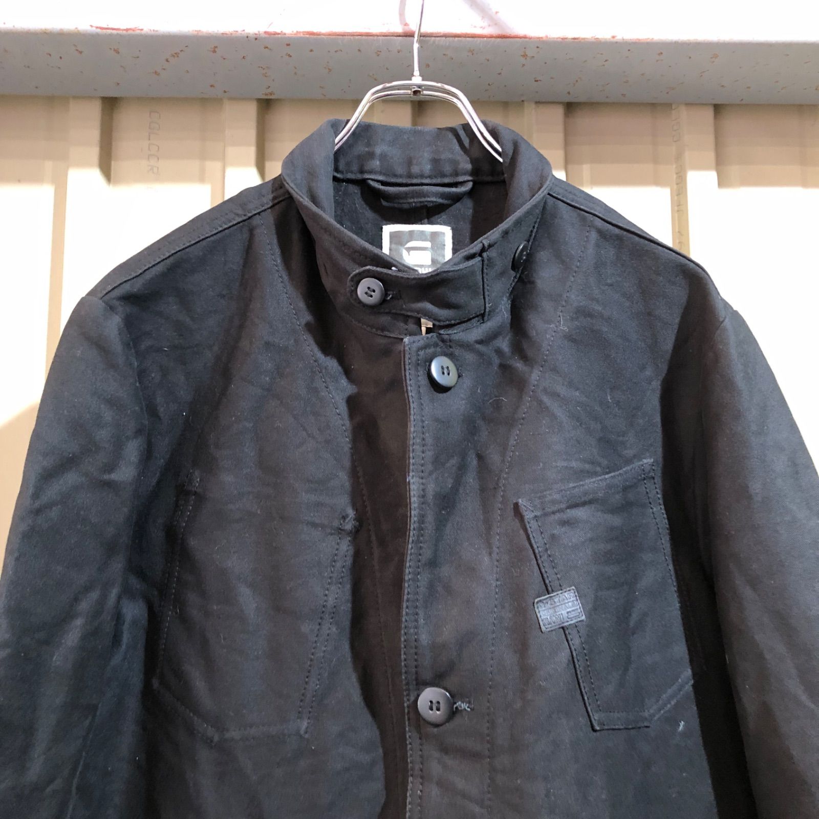 1842 G-Star Raw スタンドカラージャケット ブラック XXL ジースター 