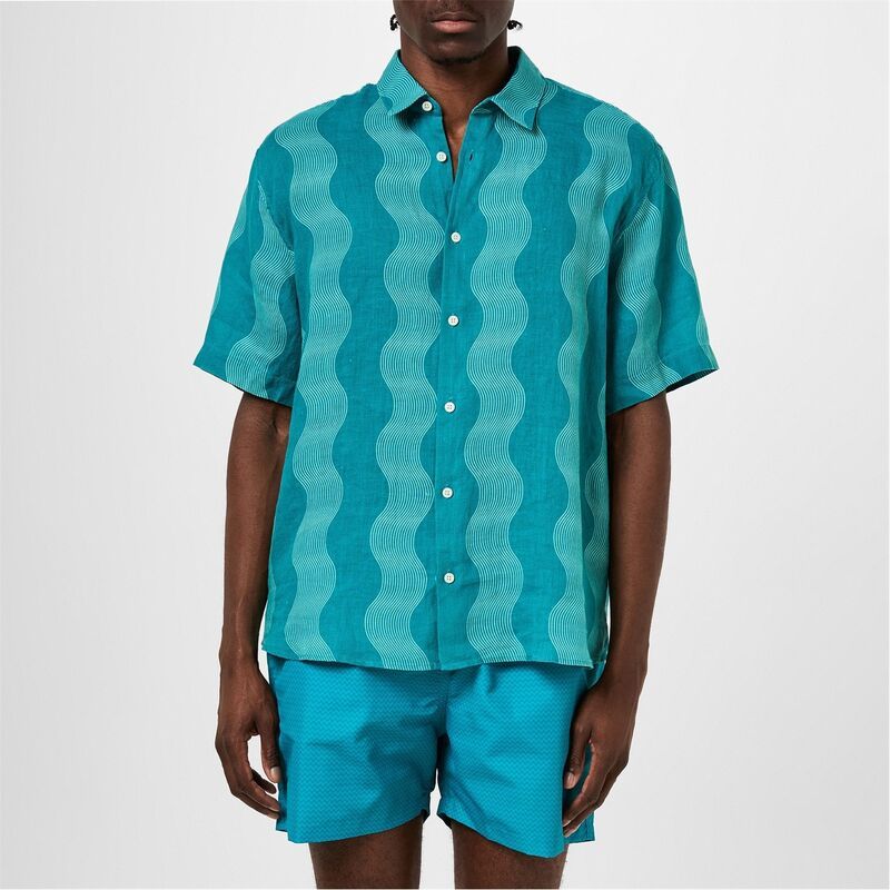 フレスコボールカリオカ メンズ トップス シャツ FRESCOBOL CARIOCA Carioca Cabana Shirt Sn44 BlueGreen ブルー