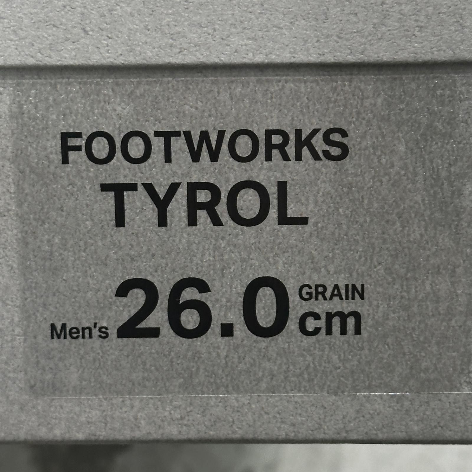参考上代84700円 FOOTWORKS 25SS TYROL SHOES レザー チロリアン 