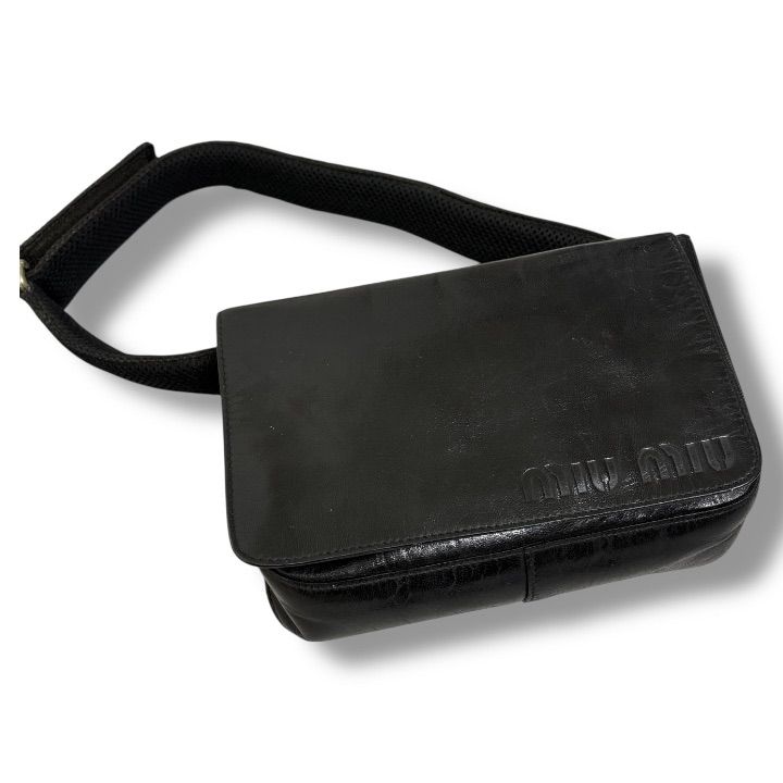 miu miu archive belt leather shoulder bag y2k ミュウミュウ